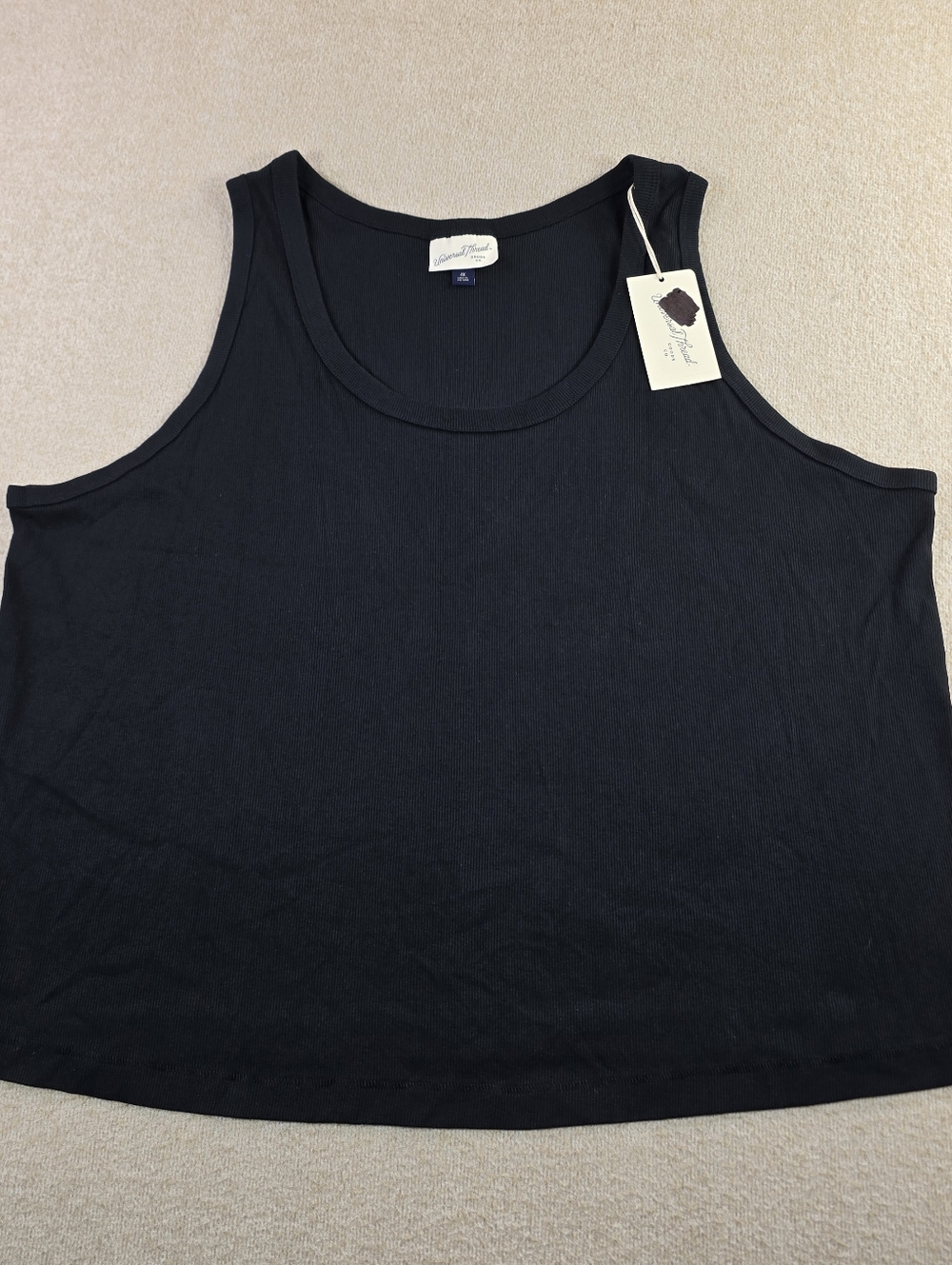Universal Thread Black Ribbed Tank Top NWT Women’s Plus Size 4X Sleeveless